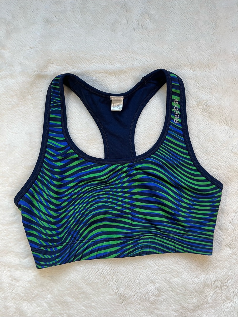Reebok Navy, Blue & Green Racerback Sports Bra